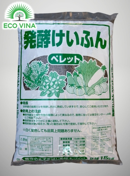 Phân hữu cơ Nhật - Dạng viên nén bao 15kg